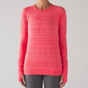 Lululemon sz 6 Rest Less Pullover Heathered Electric Coral NWOT new condition